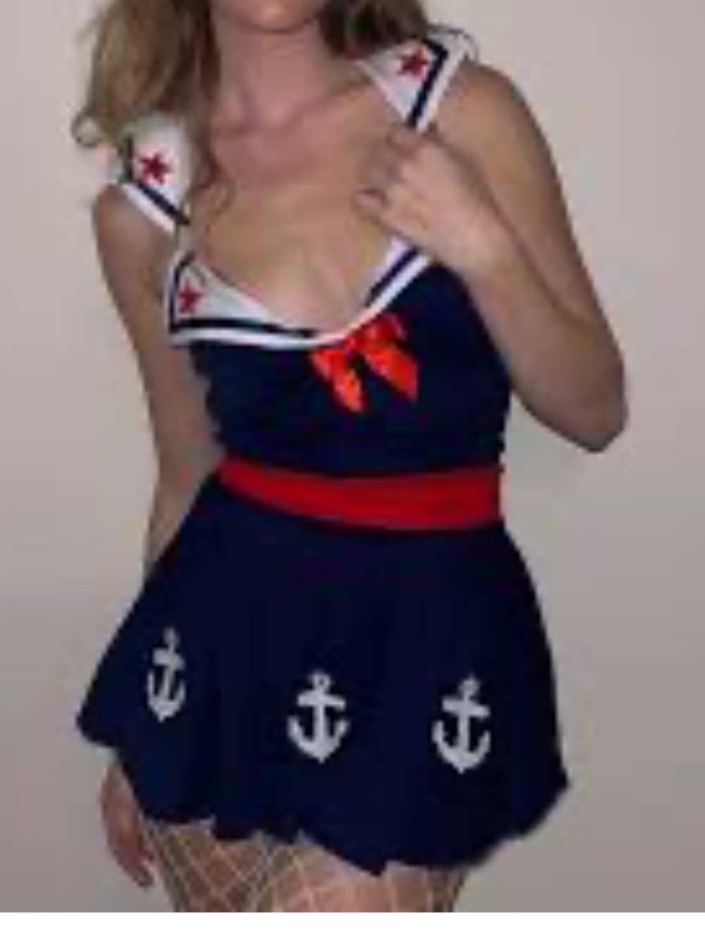 Sexy Sailor Costume Dress & Hat Size Medium